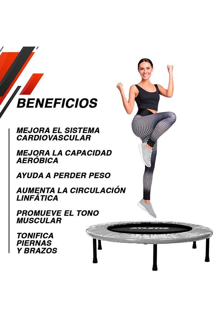 Trampolín 1 Metro Plegable Fit Cama Elástica Gris-1