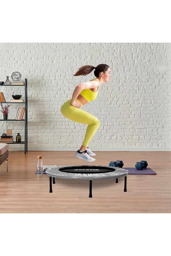 Trampolín 1 Metro Plegable Fit Cama Elástica Gris-5