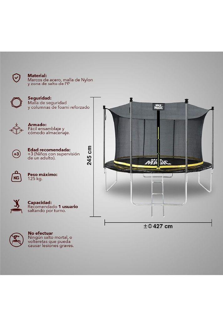 Cama Elástica 426 cm (14 Ft) Negro-2