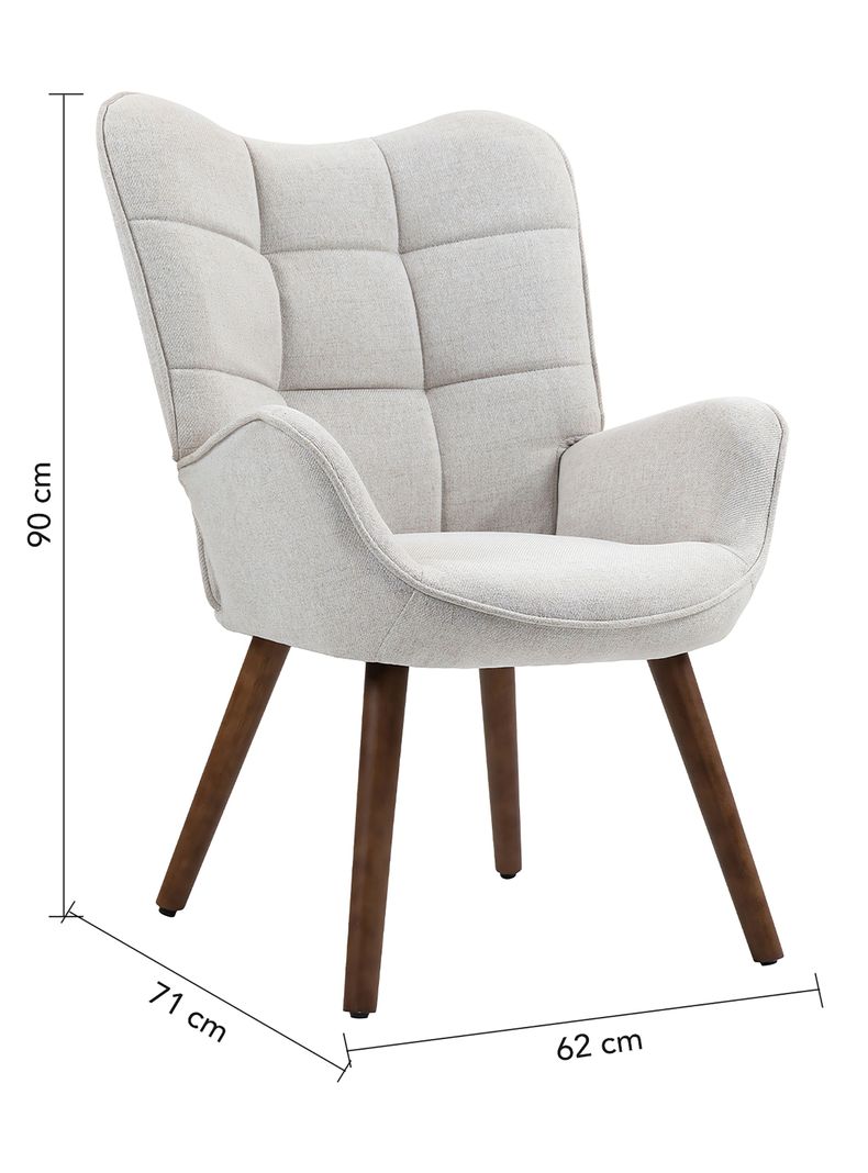 Sitial New Kas Acolchado Con Apoyabrazos Beige-7