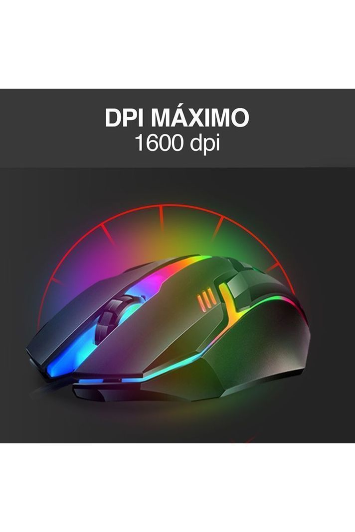 Pack Teclado Metal RGB+Mouse 1600dpi Gamer Negro-2