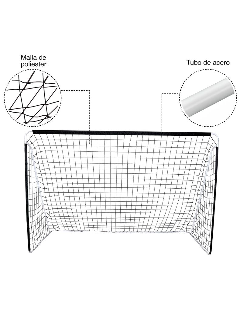 Arco de Fútbol Max Magic Negro 300x200cm-3