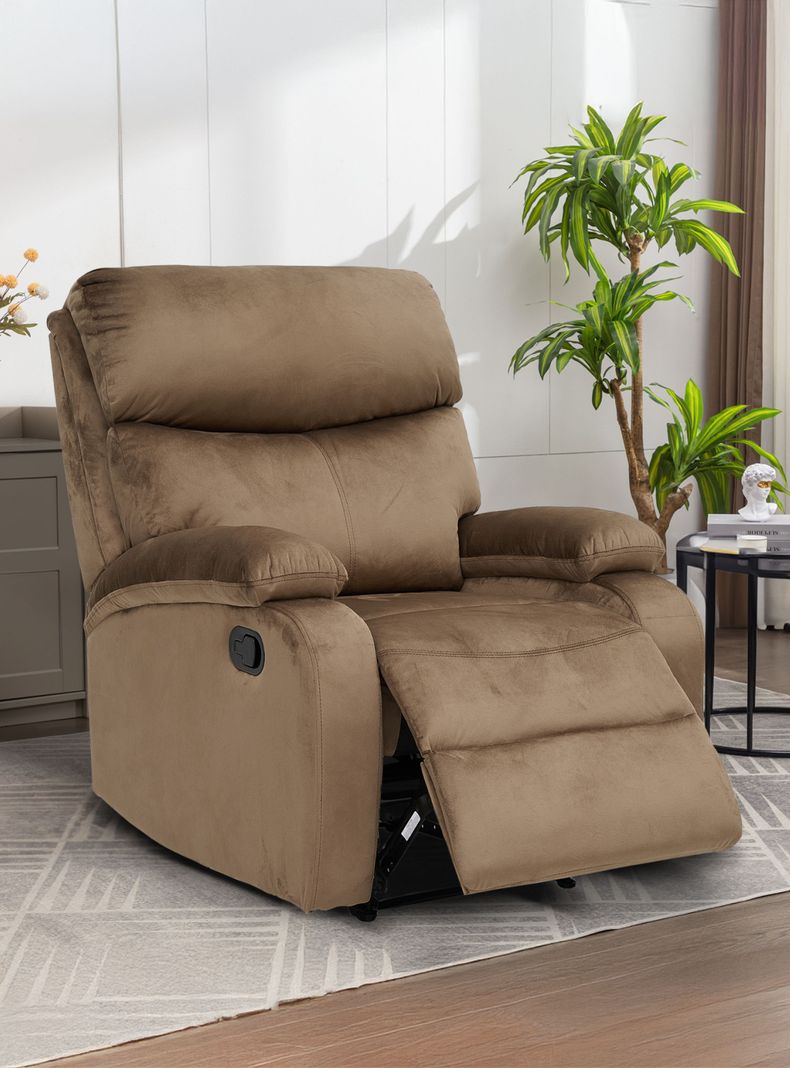 Berger Reclinable Milan Terciopelo Café-1
