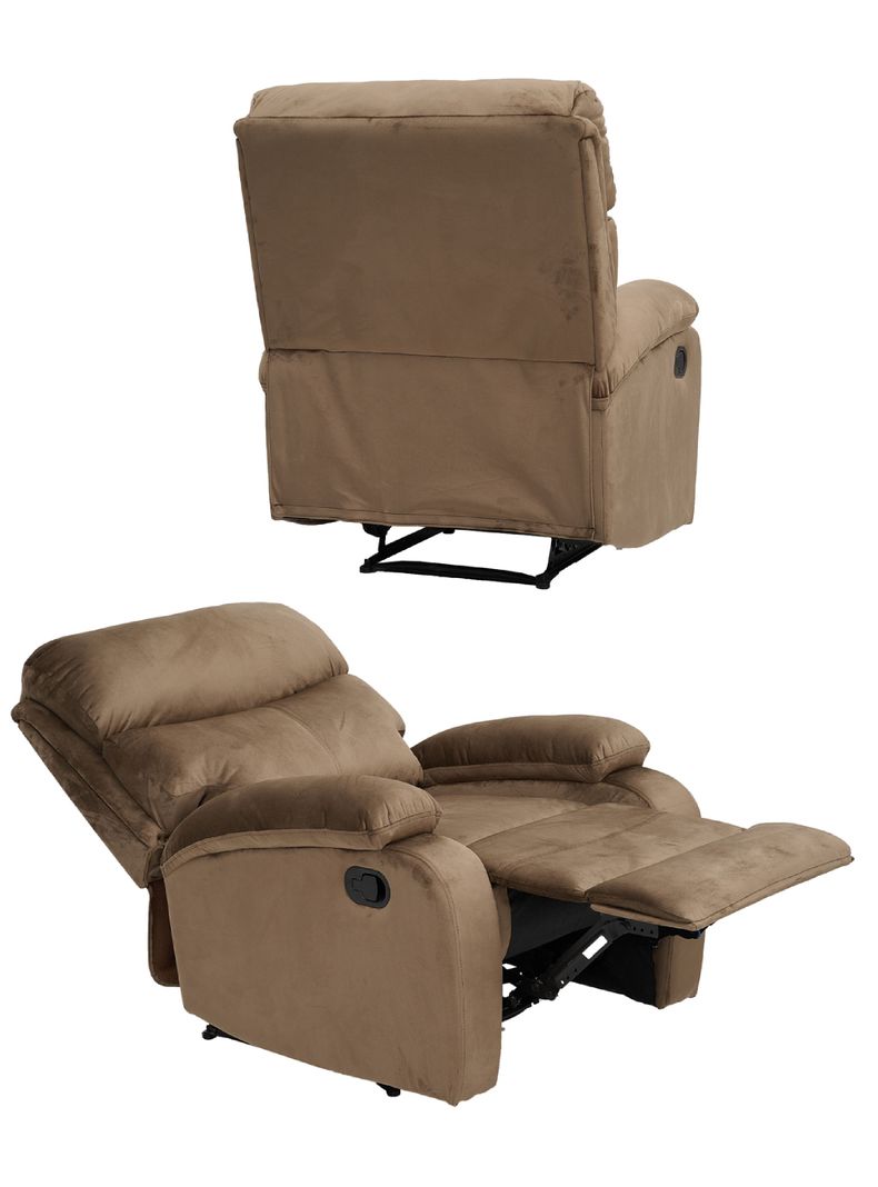 Berger Reclinable Milan Terciopelo Café-4