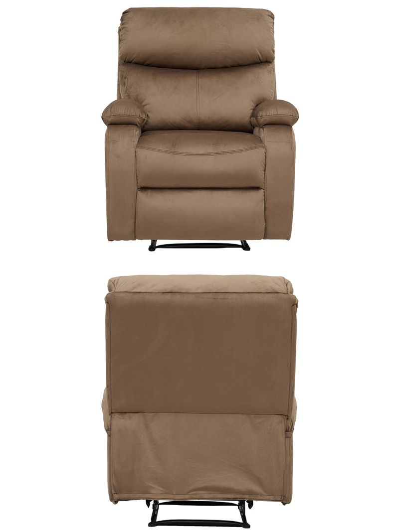 Berger Reclinable Milan Terciopelo Café-5