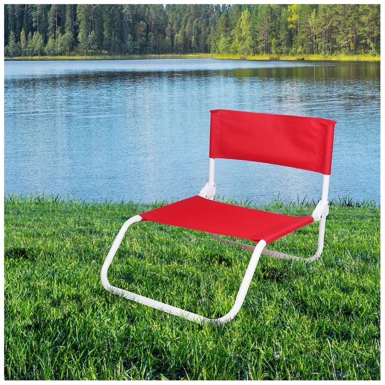 Silla de Descanso Plegable Rojo-1