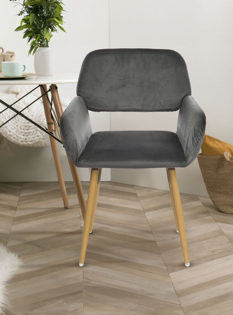 Pack 2 Sillas Comedor Sitial Cromwell Gris-1