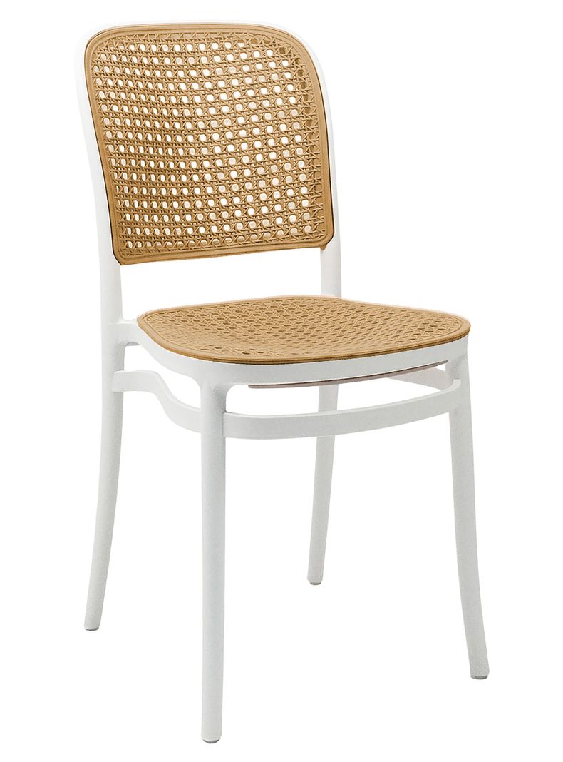 Silla Terraza Plástica Cairo Blanca/Beige-0