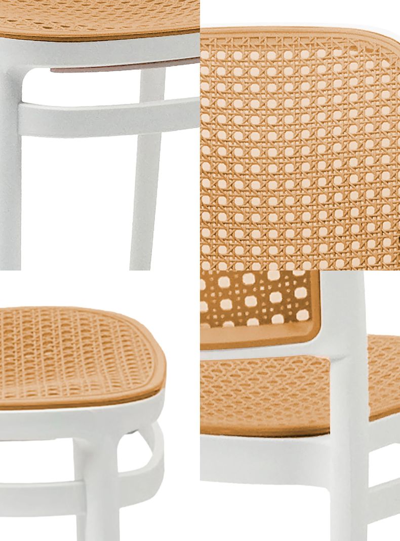 Silla Terraza Plástica Cairo Blanca/Beige-4
