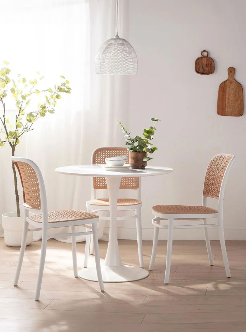 Silla Terraza Plástica Cairo Blanca/Beige-5