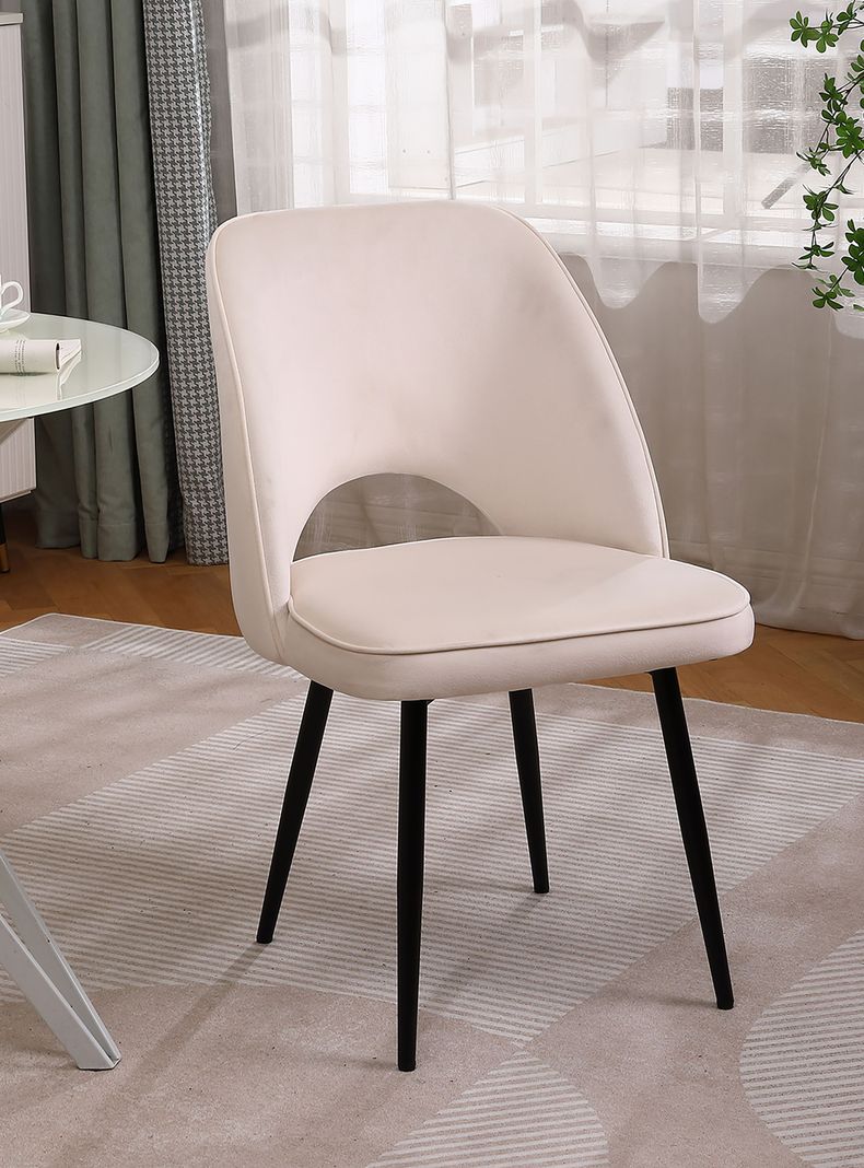 Pack 2 Sillas de Comedor Terciopelo Oval Beige-1