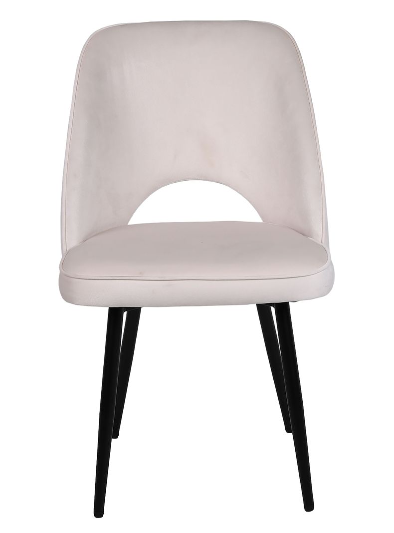 Pack 2 Sillas de Comedor Terciopelo Oval Beige-2