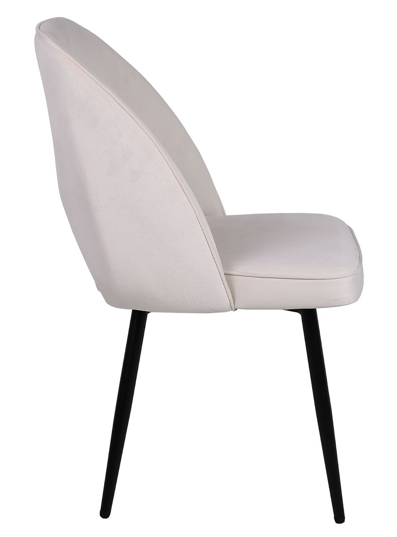 Pack 2 Sillas de Comedor Terciopelo Oval Beige-3