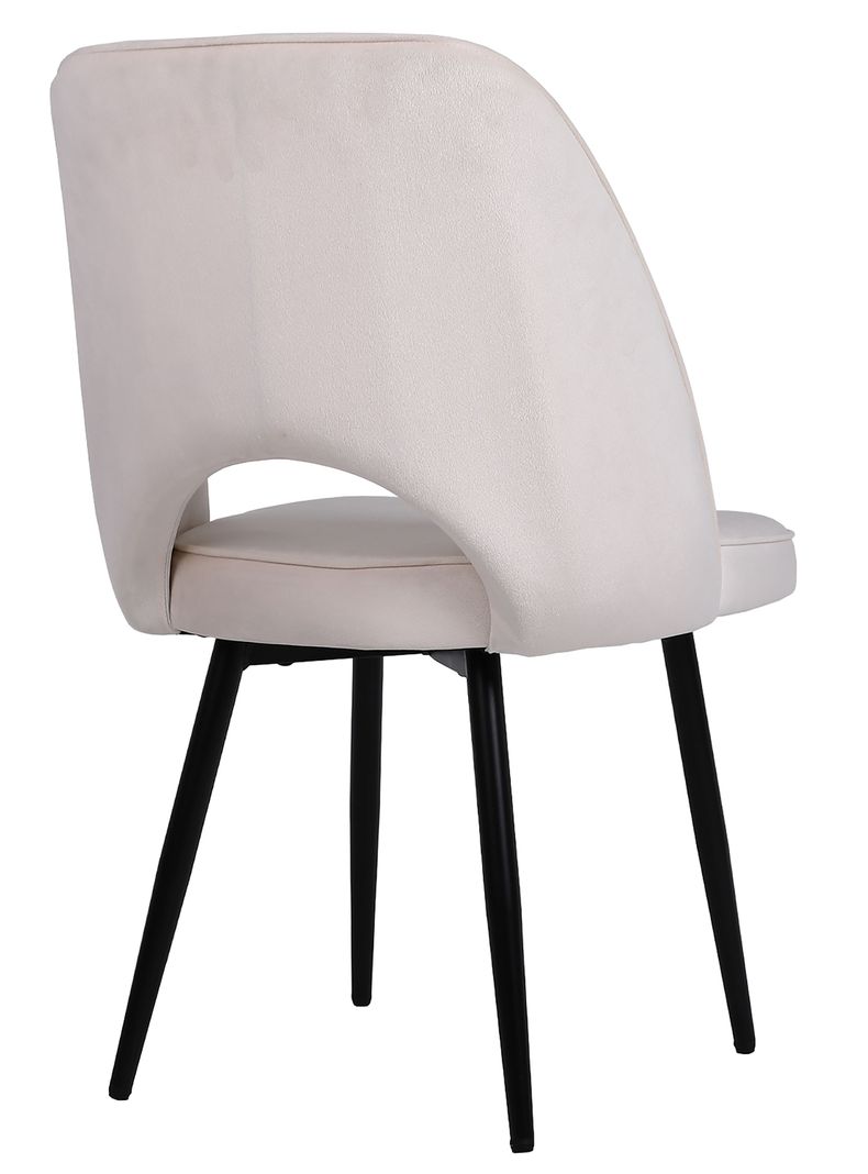 Pack 2 Sillas de Comedor Terciopelo Oval Beige-4