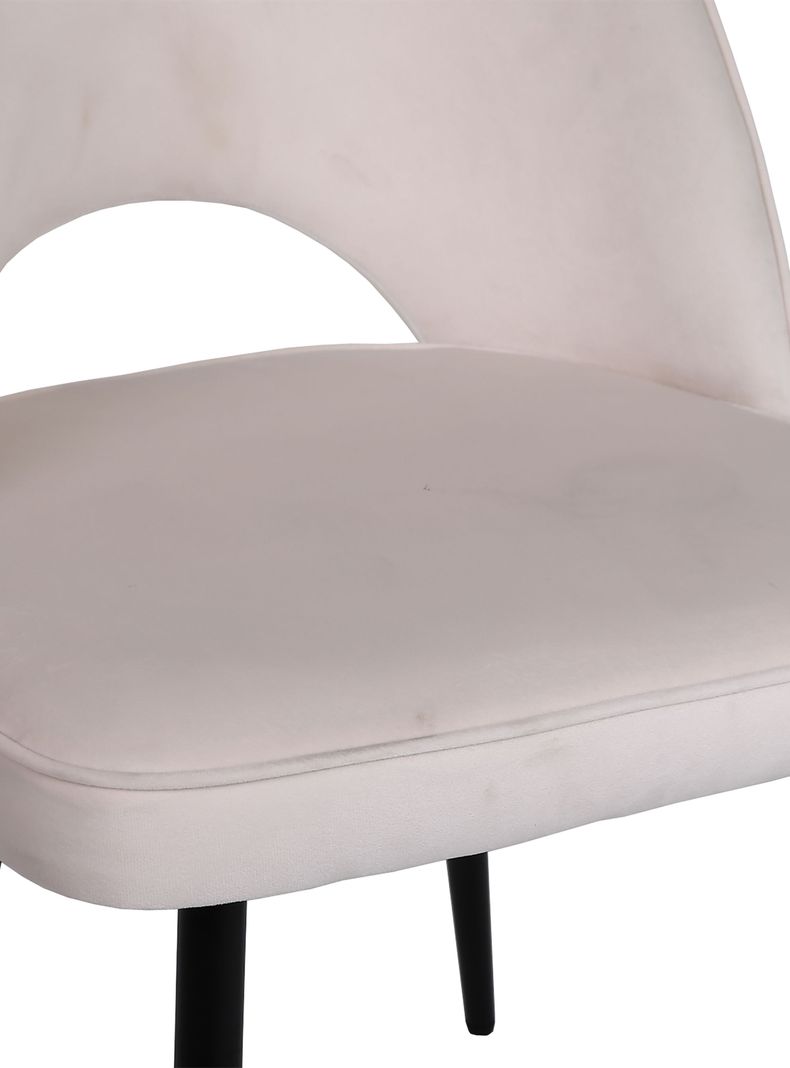 Pack 2 Sillas de Comedor Terciopelo Oval Beige-5