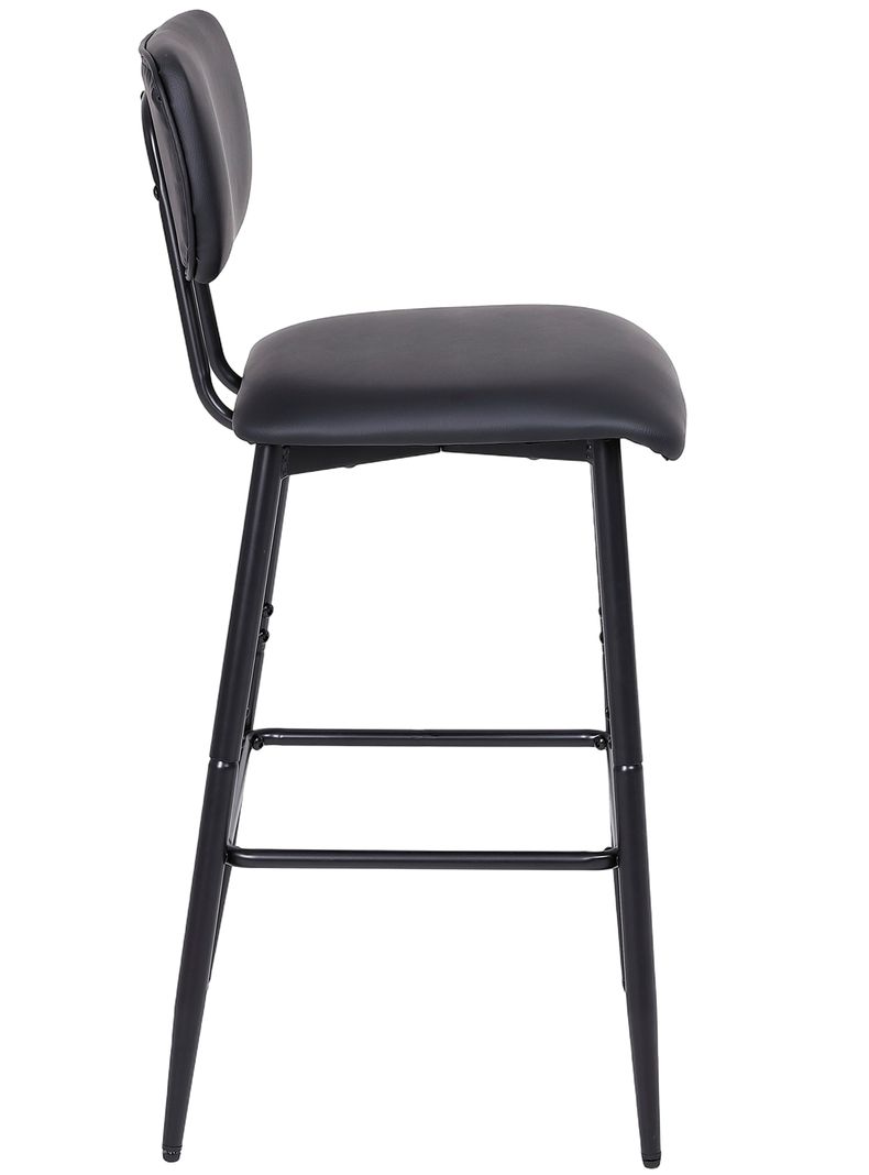 Pack 2 Pisos de Bar de Cocina Mid-Century con Respaldo Negro-2