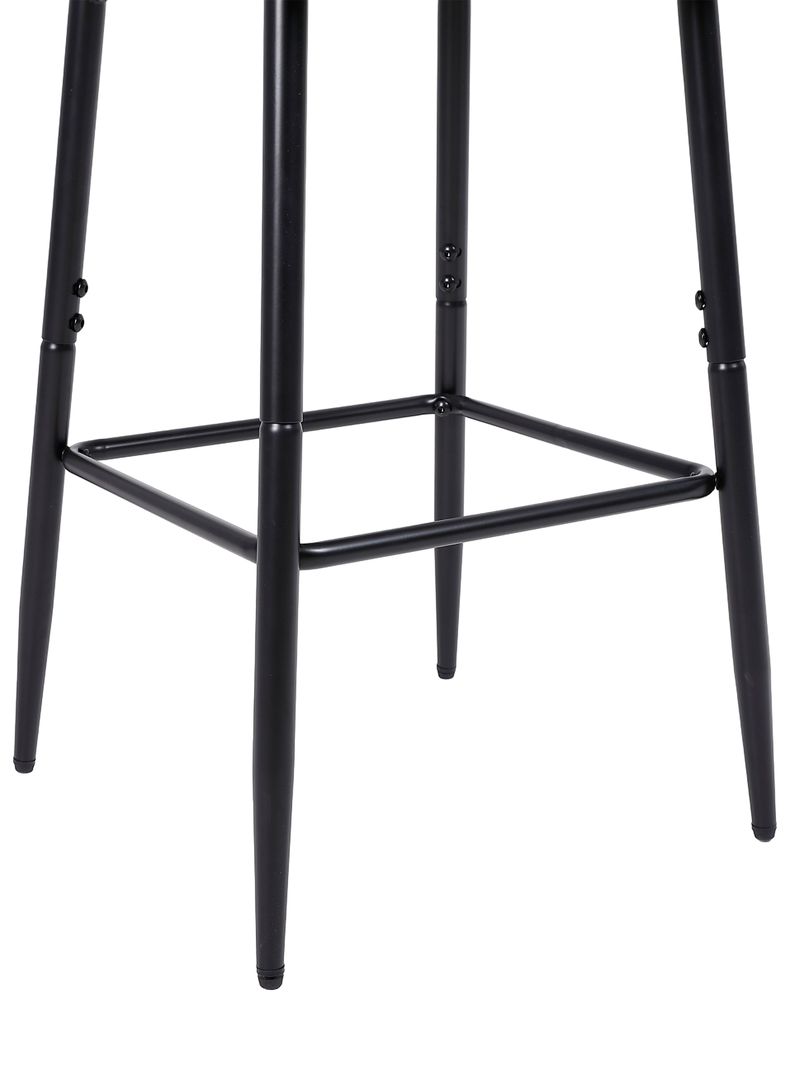 Pack 2 Pisos de Bar de Cocina Mid-Century con Respaldo Negro-3
