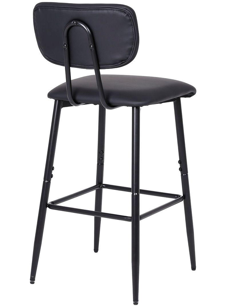 Pack 2 Pisos de Bar de Cocina Mid-Century con Respaldo Negro-6