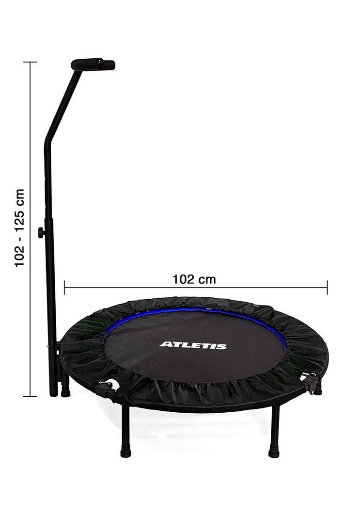 Trampolín con barra 1.02mts Pro Fitness Azul-2