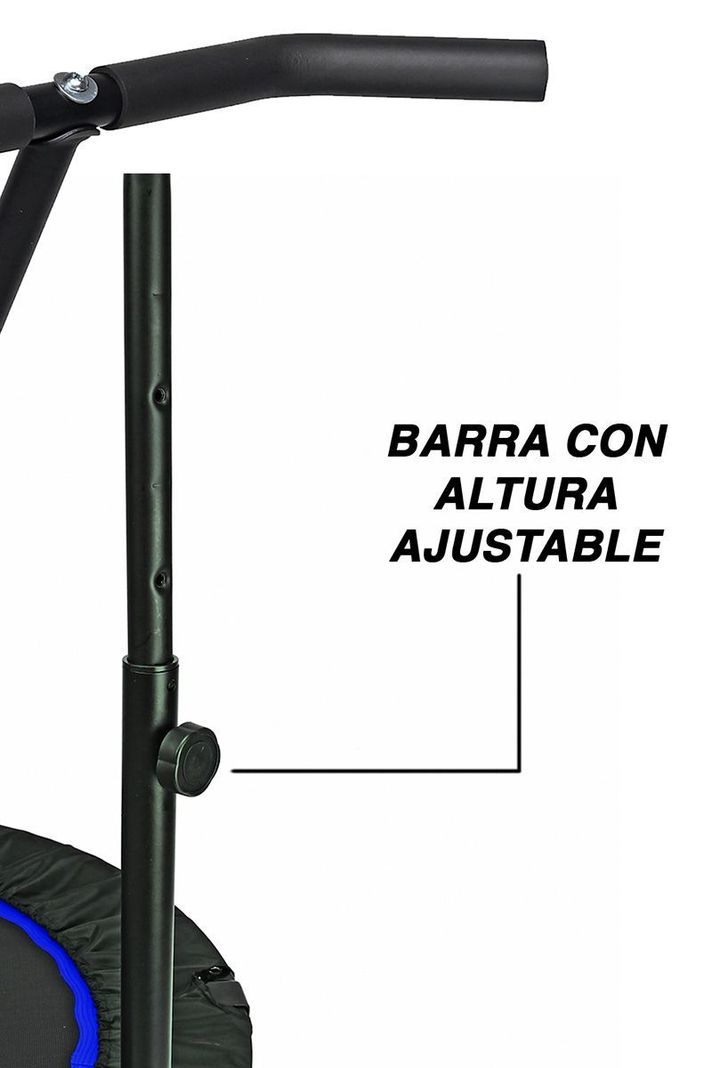 Trampolín con barra 1.02mts Pro Fitness Azul-4