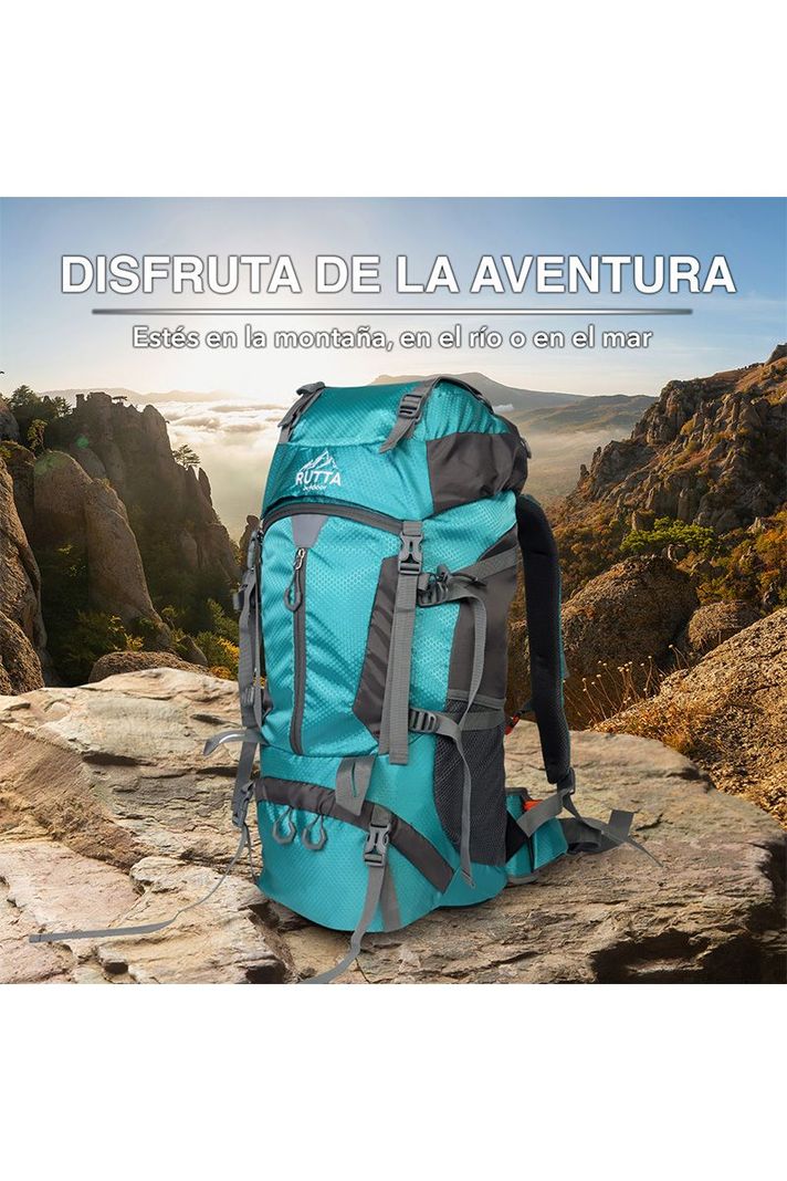 MOCHILA CAMPING 65L CELESTE-4
