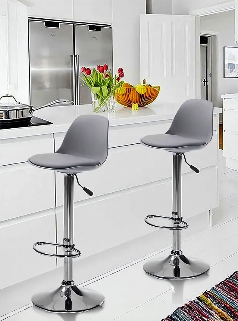 Pack 2 Sillas Altas Bar Taburete Orlando-T Gris-5