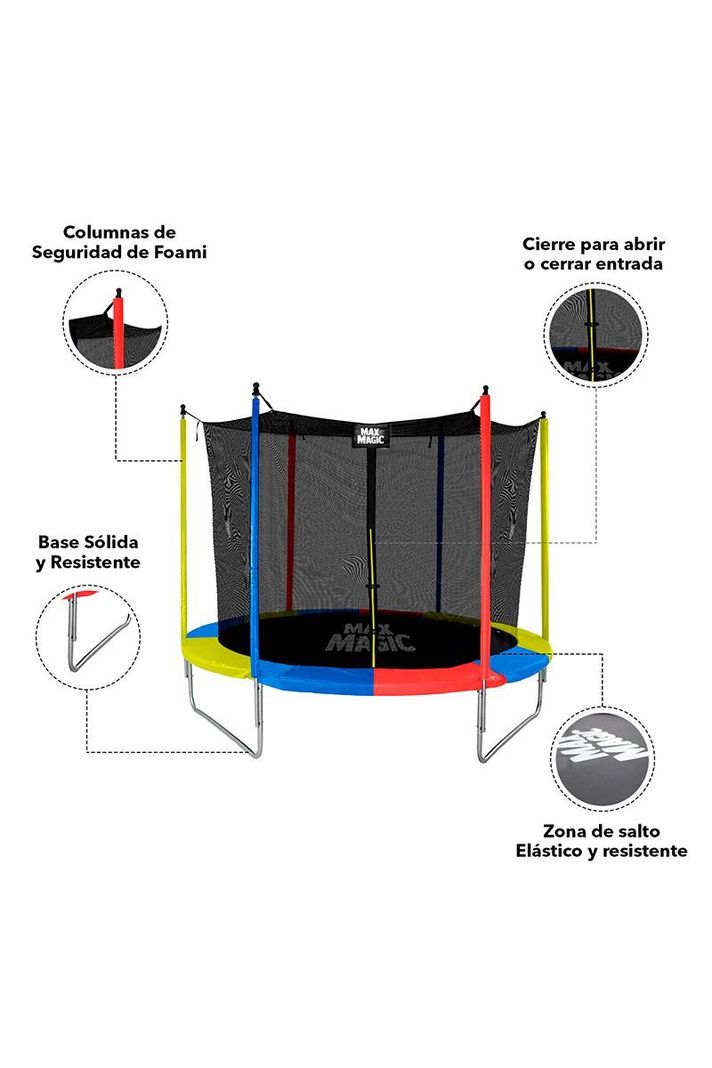 Cama Elástica 244 cm (8 Ft) Único Color-3