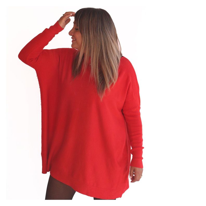 Sweater Lizzie Rojo Manga Larga Elásticado-0
