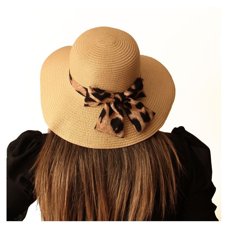 Sombrero Playero Beige Animal -1