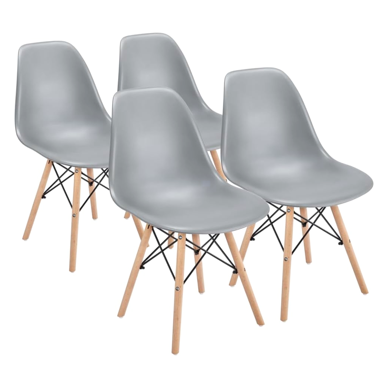 Pack 4 Sillas Eames Gris | Ideal Hogar y Oficina-0