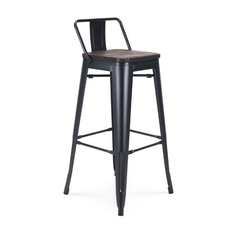 Pack 4 Taburetes de Bar Tolix Negro| Estilo Industrial-7