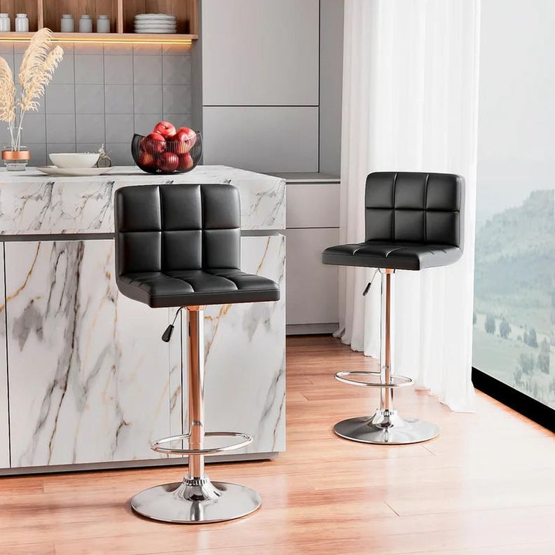 Taburete Ivar: Vintage | Giratorio |Ajustable (Altura 84cm -105cm)-0