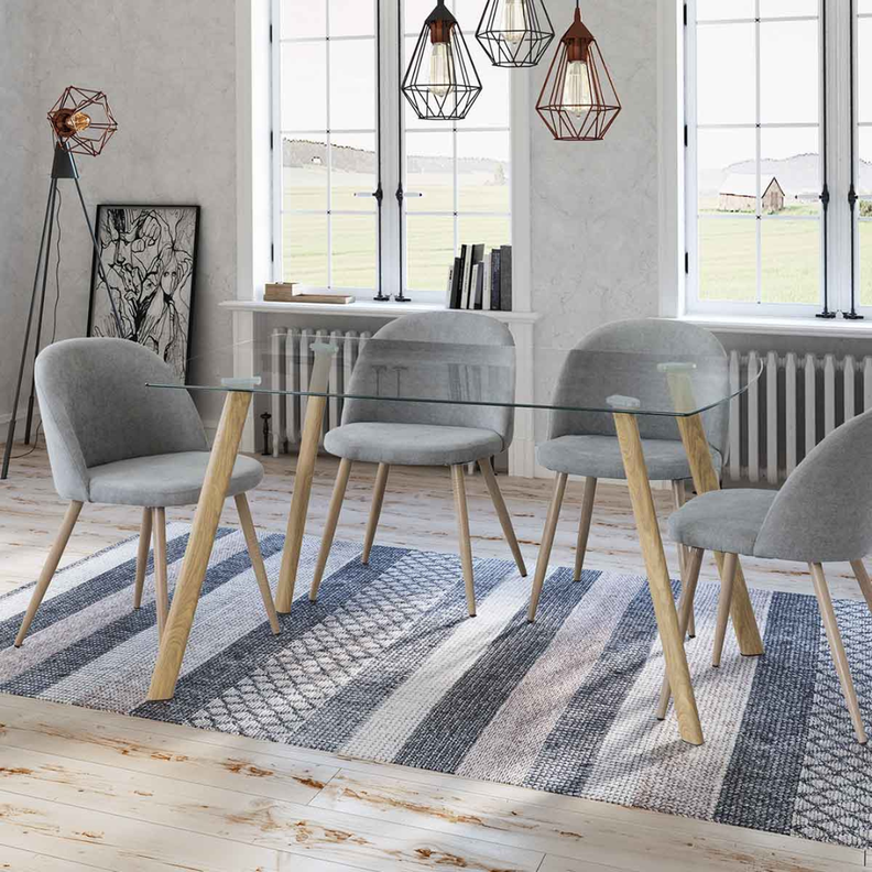 Mesa Rectangular Nórdica Ferra 140x90 | Vidrio templado-3