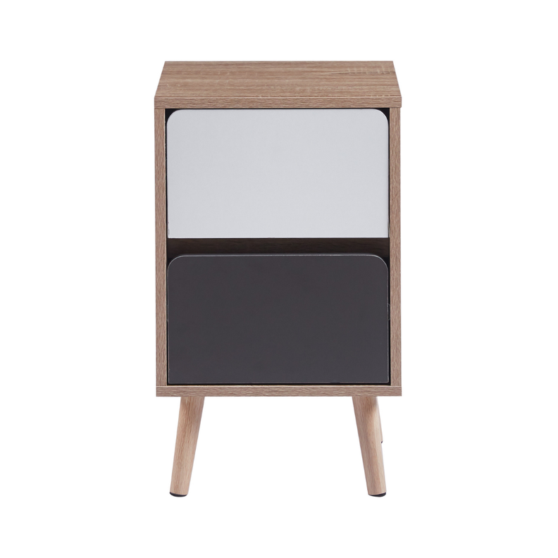 Velador Margot - Diseño Nórdico Minimalista, 2 Cajones-0