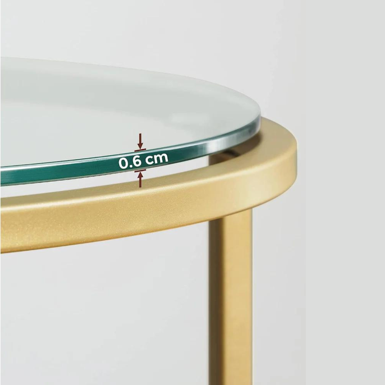 Mesa Regina Auxiliar Dorada - Diseño Minimalista para Espacios Chic-2