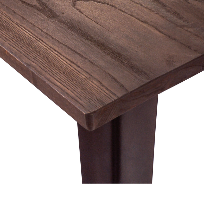 Mesa Rectangular Tolix 140x90 | Madera Oscura | Hogar - Negocio |-2