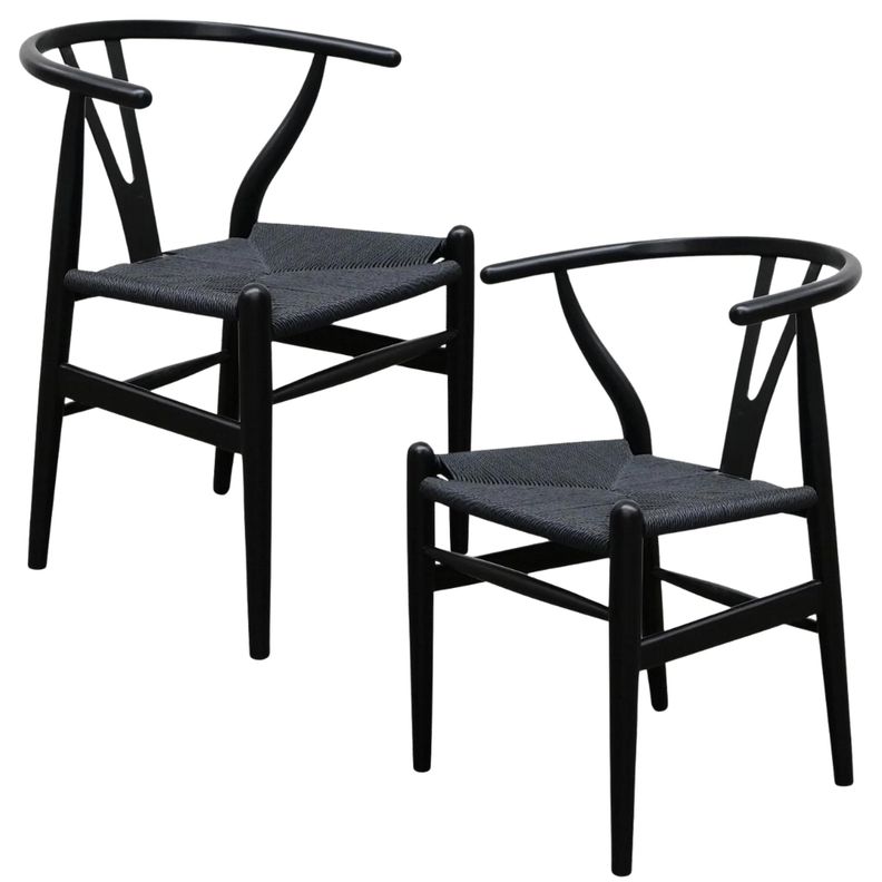 Pack 2 Silla Wishbone Nórdica | Madera | Negro-0