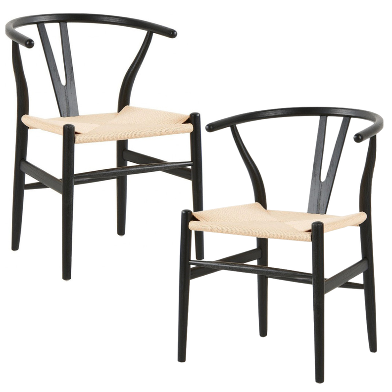 Pack 2 Silla Wishbone Nórdica | Madera | Natural & Negro-0