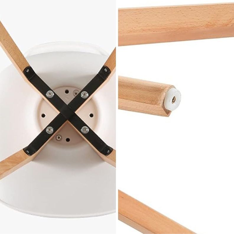 Juego Comedor Moderno Mesa Redonda Blanca 80cm + 4 Sillas Tulip Blanco - Pandalino-2