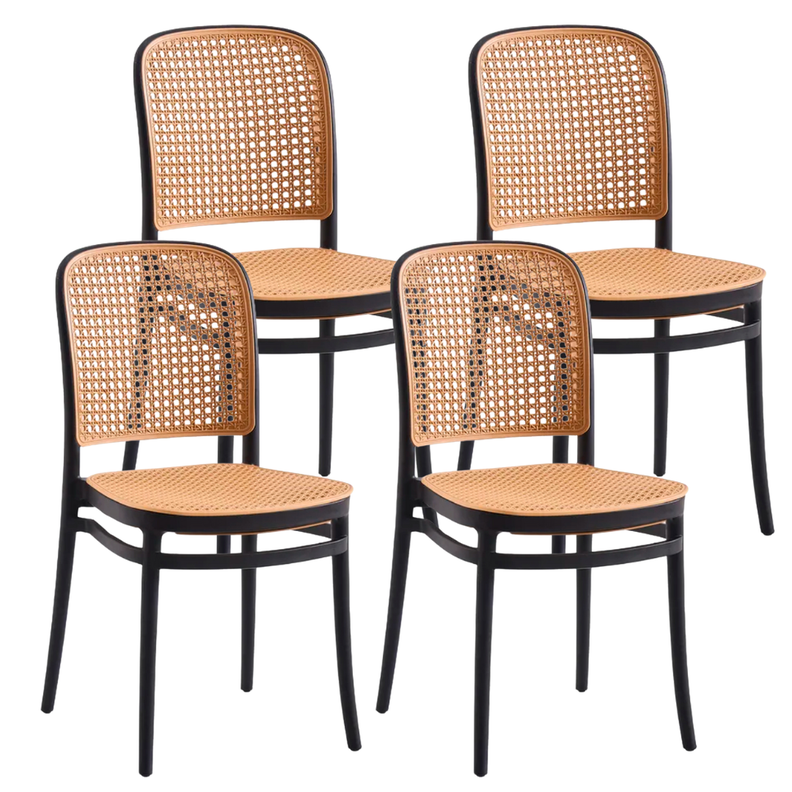 Pack 4 Silla Montana Negra | Resistente para Interior y Exterior Negro