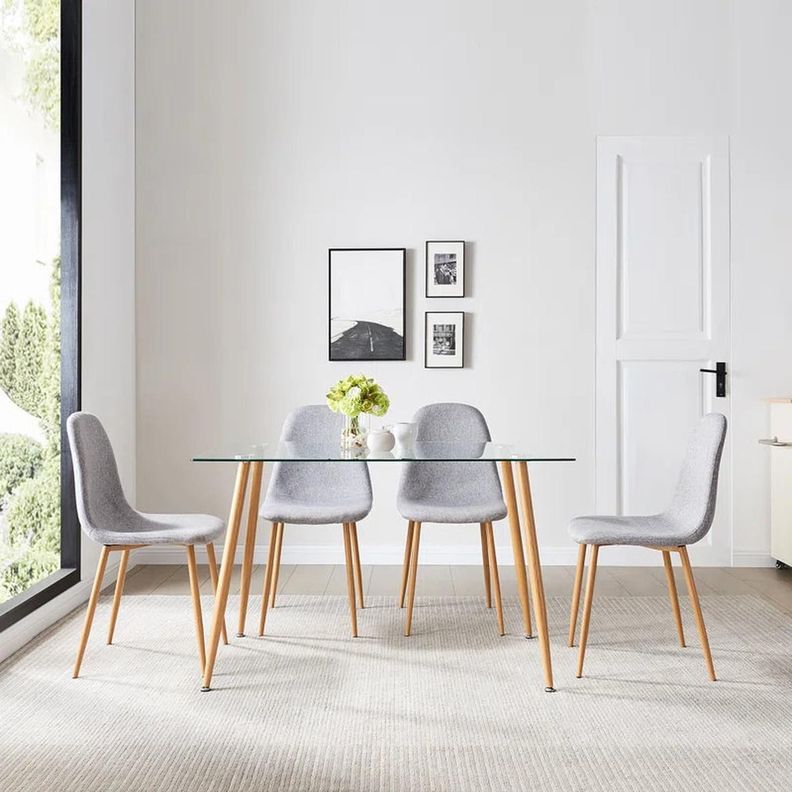 Mesa Rectangular Vitreo 120x80 | Vidrio Templado | Diseño Nórdico |-2