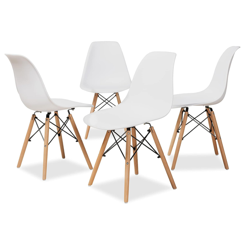 Pack 4 Sillas Eames Blancas | Ideal Hogar y Oficina-0