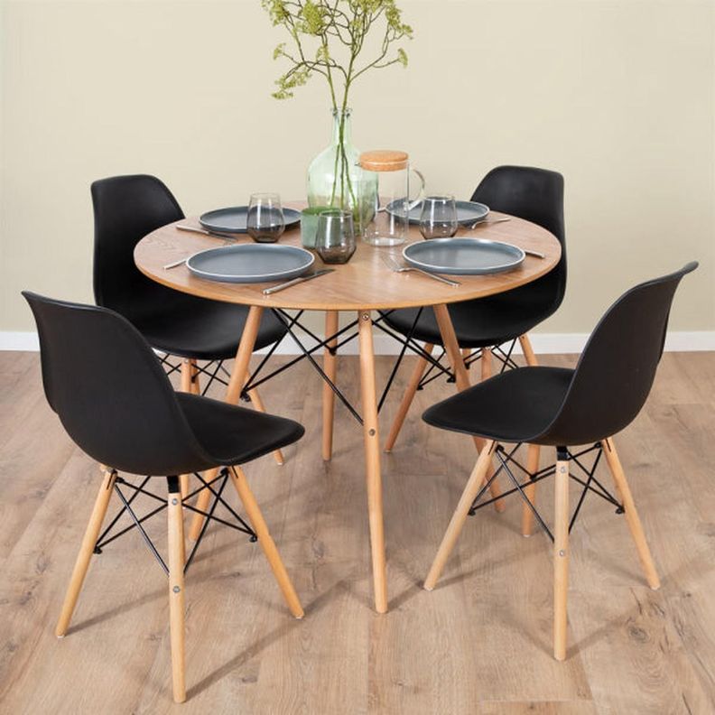 Mesa Redonda Shanna 100cm: Estilo Contemporáneo para tu Comedor-1
