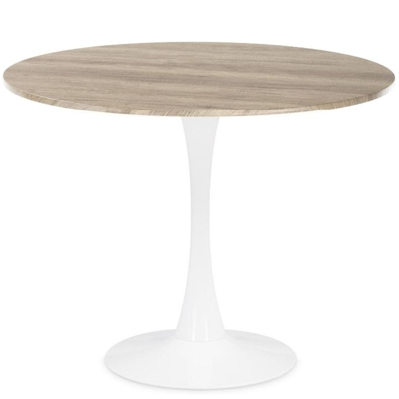 Mesa Redonda Tulip 120cm | Cubierta Efecto Madera