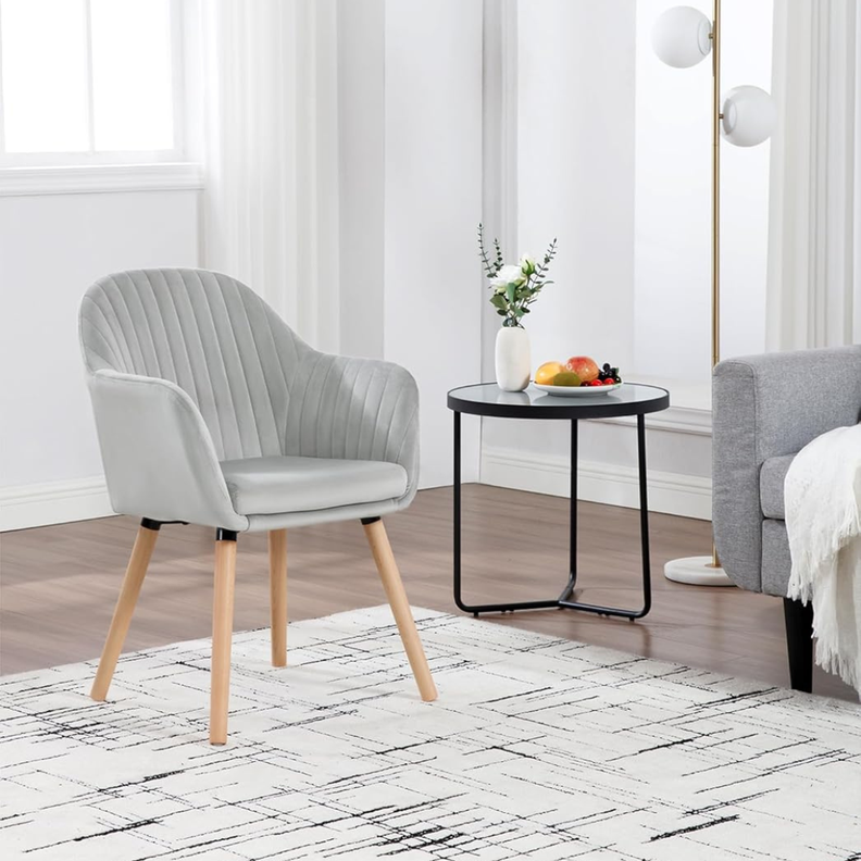 Pack 2 Butacas Sitiales Almer Velvet Gris | Sala, Dormitorio u Oficina-1