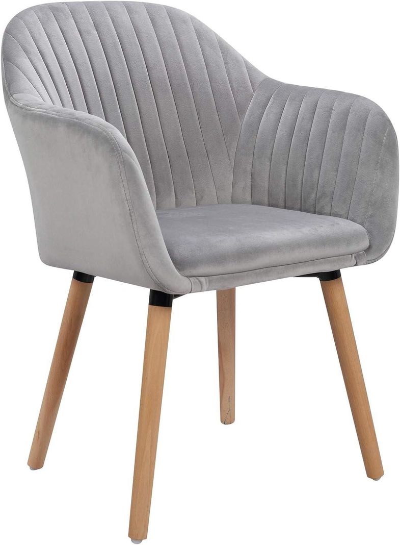 Pack 2 Butacas Sitiales Almer Velvet Gris | Sala, Dormitorio u Oficina-2