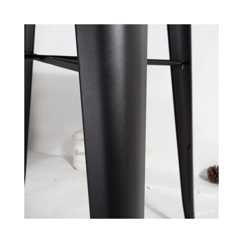 Mesa Tolix Cuadrada Negra 80x80cm | Industrial, Comedor, Exterior-2