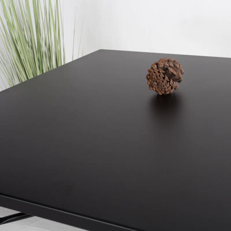 Mesa Tolix Cuadrada Negra 80x80cm | Industrial, Comedor, Exterior-3