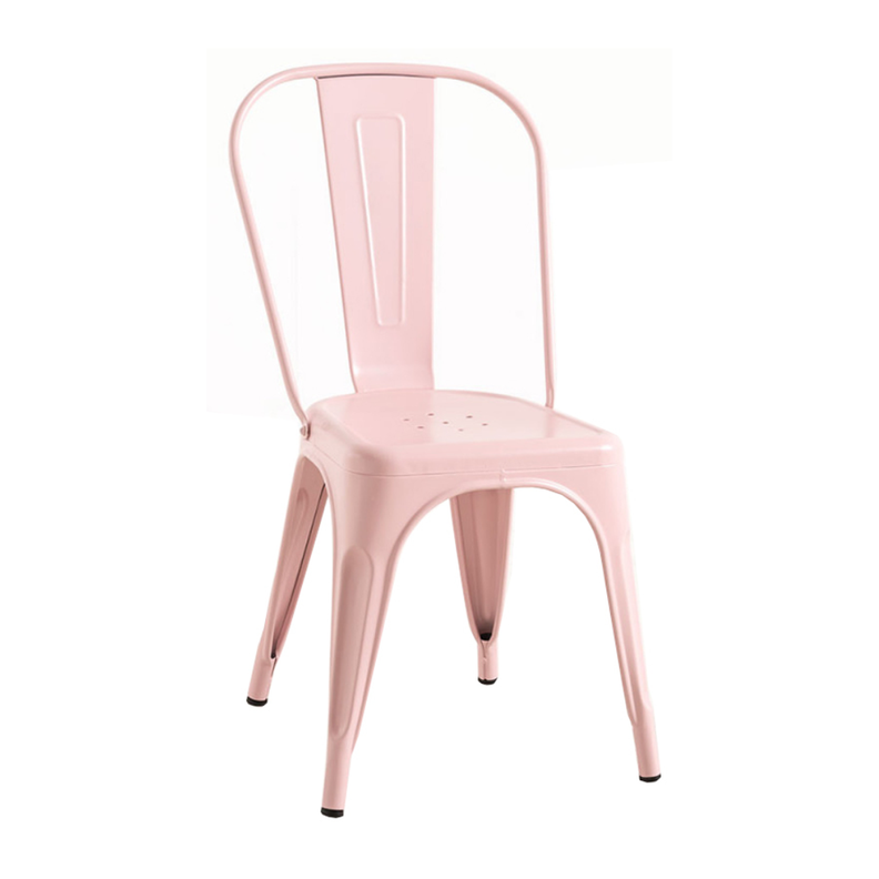 Pack 4 Silla Tolix Rosada | Diseño Industrial | Exterior-2