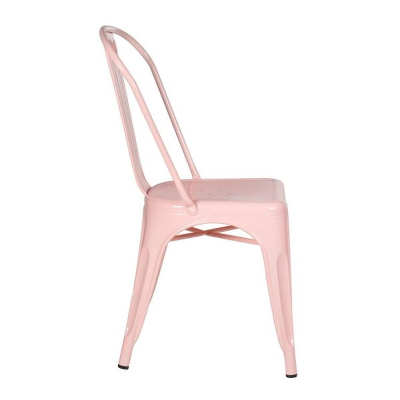 Pack 4 Silla Tolix Rosada | Diseño Industrial | Exterior-4